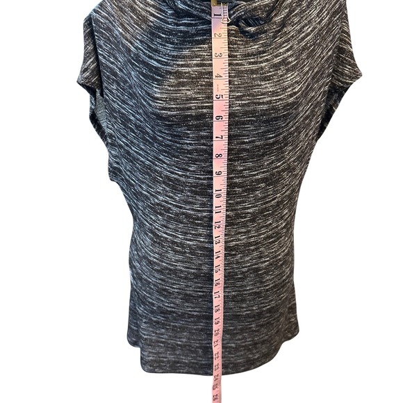 Y2K Wet Seal Womens Black White Marled Cowl Neck Dolman Sleeve Top No size VTG - Picture 5 of 9